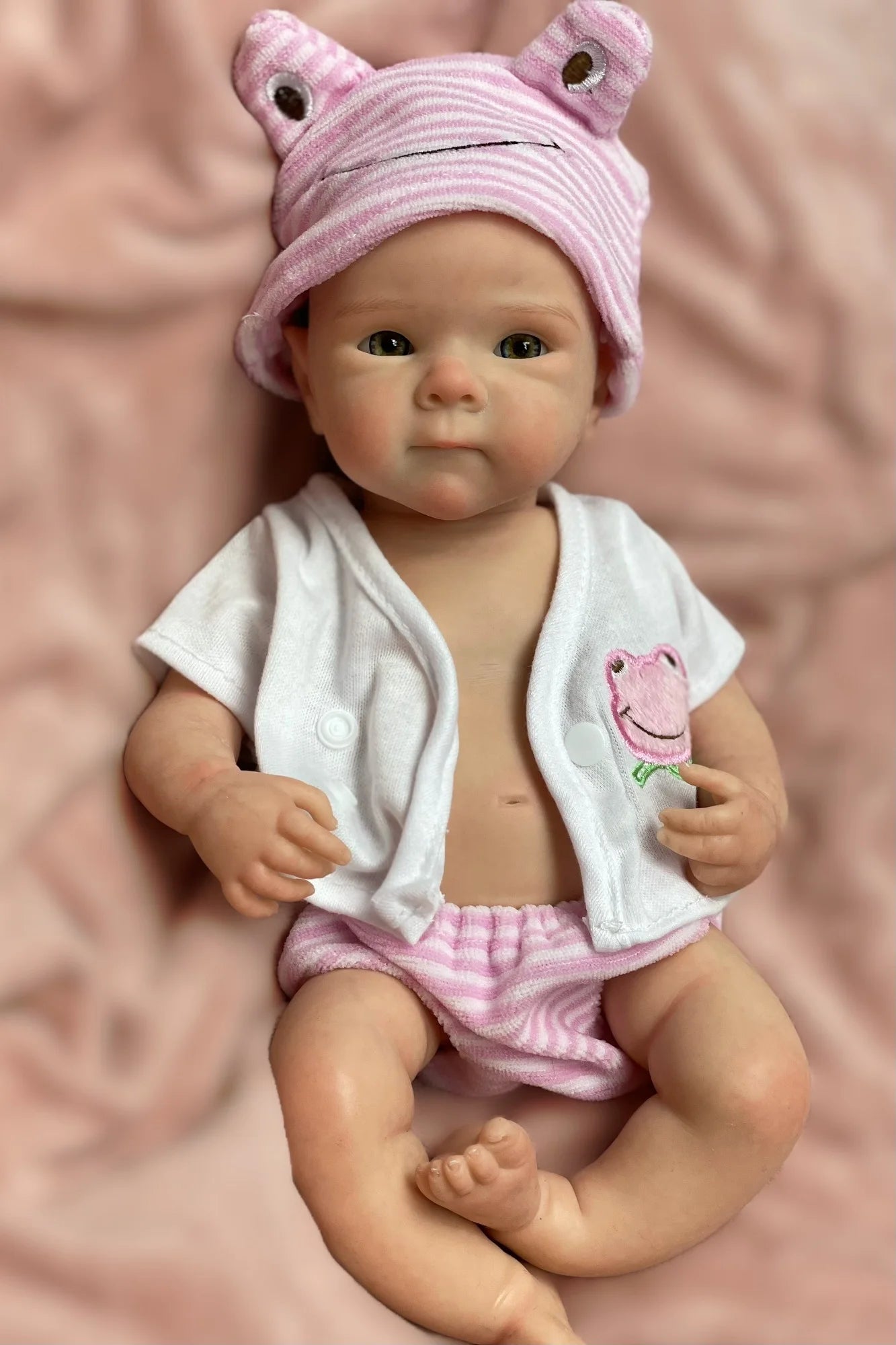 13Inch Waterproof Full Silicone Bettie Bebe Reborn Girl with Painted Skin Newborn Baby Doll Lifelike Muñeca Reborn for Kids Gift