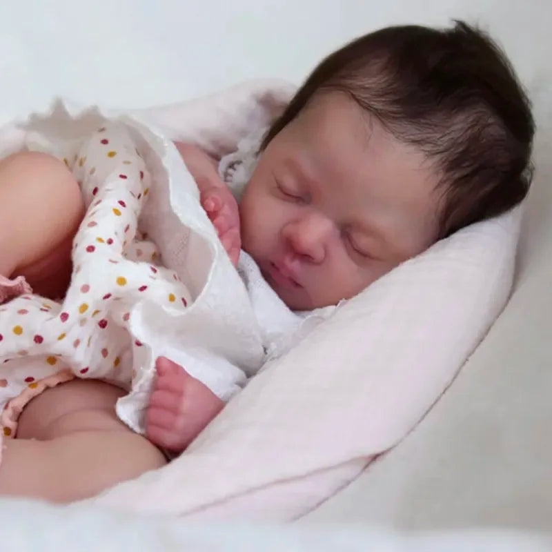 12 Inches Mini Bebe Reborn Kit Luna Reborn Baby Vinyl Doll Kit Unpainted Unassembled Doll Parts DIY Blank Reborn Doll Kit