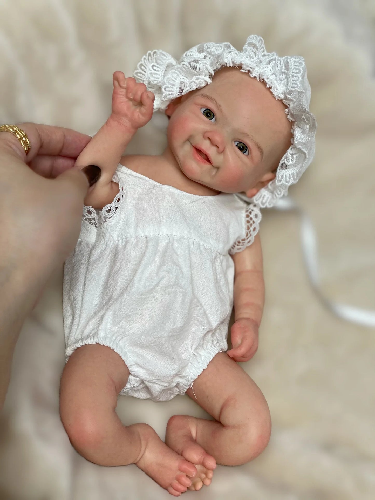 33Cm Cuddly Vivienne Solid Silicone Bebe Reborn Girl Handamde Soft Touch Feeling Muñecas Reborn Bebe Reborn Corpo De Silicone