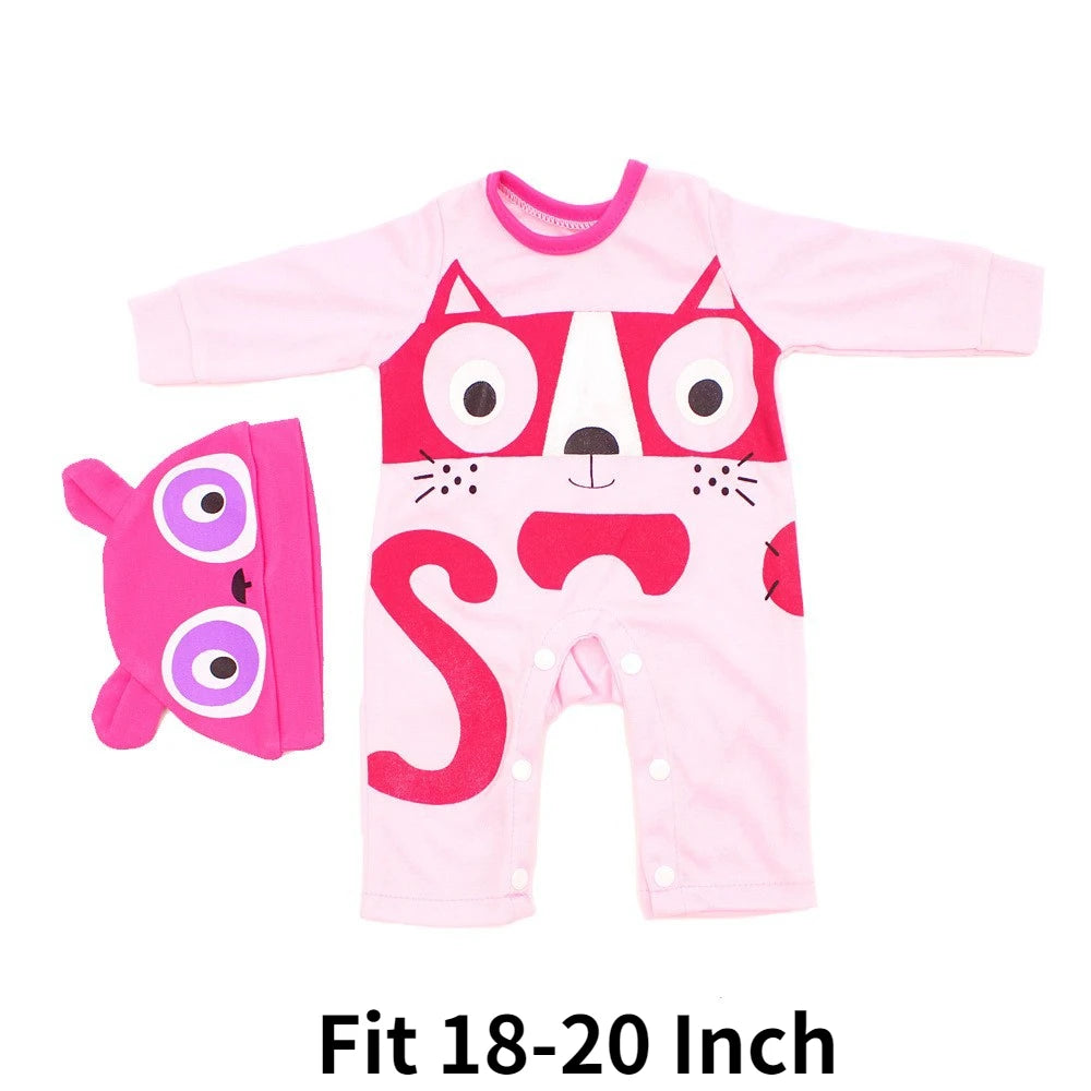 Doll Clothes for 18-22Inch Reborn Doll 45-55Cm Reborn Baby Toddler Doll Retooling Clothes Accessories Cute Dress