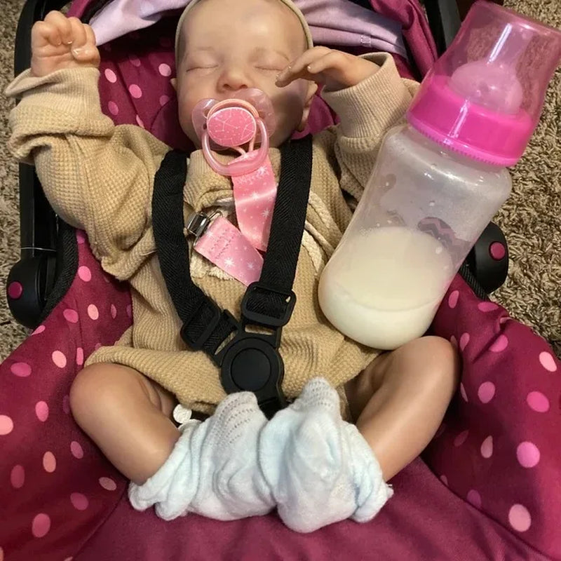 17-Inch Levi Reborn Baby Doll - Finished Sleeping Vinyl Newborn with 3D Skin and Visible Veins - Collectible Art Doll