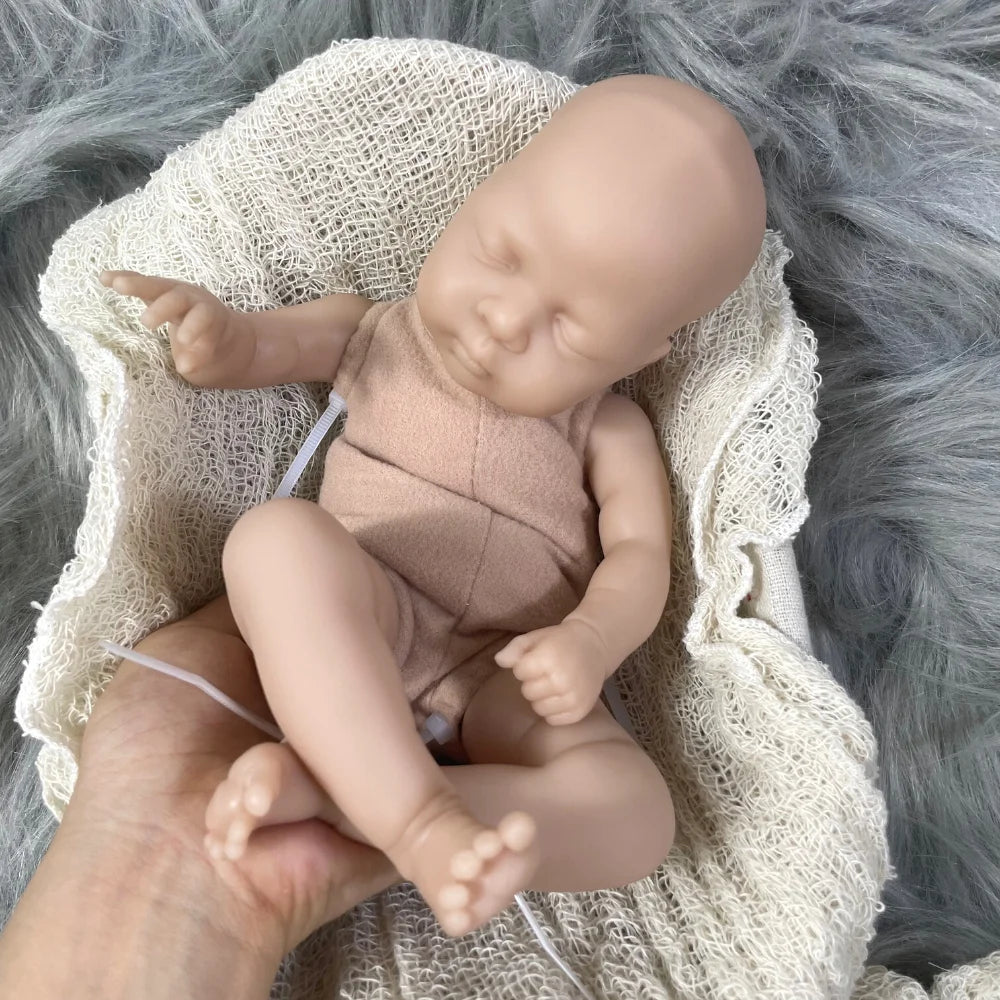 12 Inches Mini Bebe Reborn Kit Luna Reborn Baby Vinyl Doll Kit Unpainted Unassembled Doll Parts DIY Blank Reborn Doll Kit