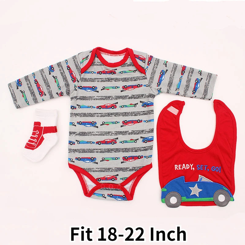 Doll Clothes for 18-22Inch Reborn Doll 45-55Cm Reborn Baby Toddler Doll Retooling Clothes Accessories Cute Dress