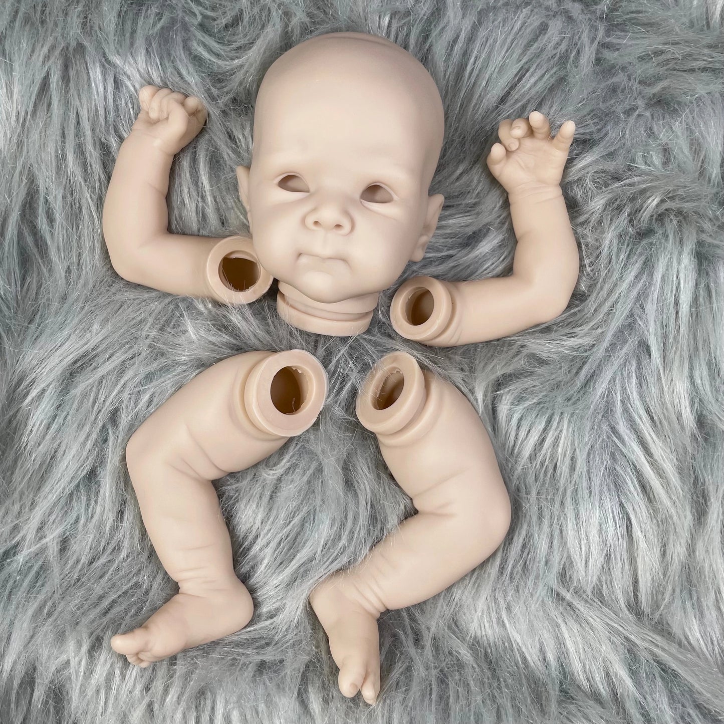 18-Inch Bettie Reborn Doll Kit - Lifelike Unfinished Vinyl Doll with Cloth Body in Fresh Color