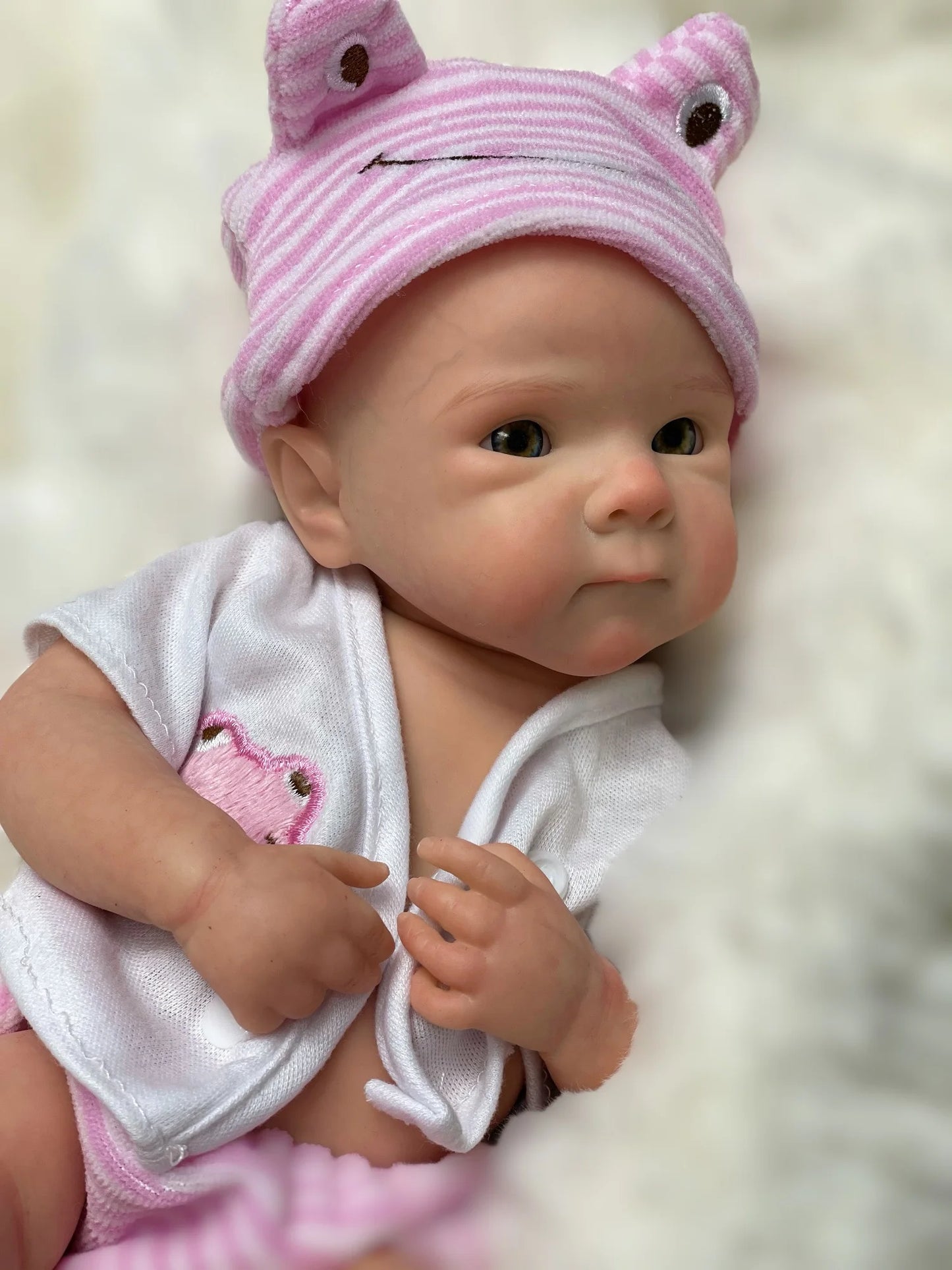 13Inch Waterproof Full Silicone Bettie Bebe Reborn Girl with Painted Skin Newborn Baby Doll Lifelike Muñeca Reborn for Kids Gift