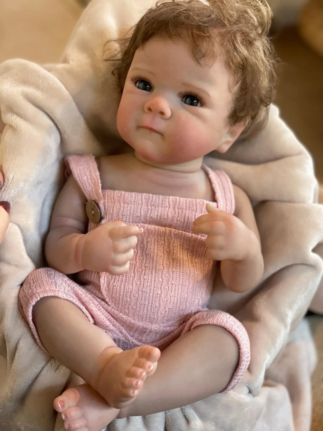 18 Inch Lifelike Bebe Bettie Girl Full Silicone Vinyl 3D Painted Newborn Baby Doll for Children Birthday Gifts