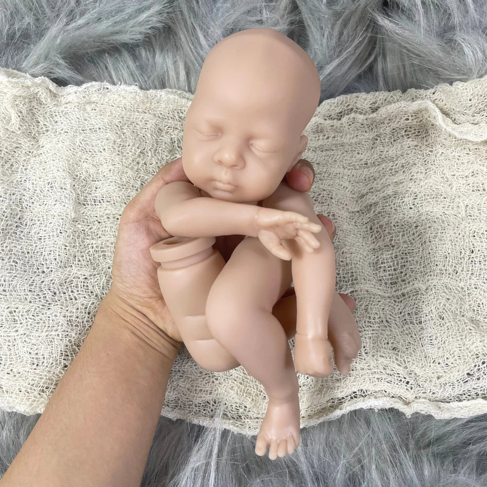 12 Inches Mini Bebe Reborn Kit Luna Reborn Baby Vinyl Doll Kit Unpainted Unassembled Doll Parts DIY Blank Reborn Doll Kit