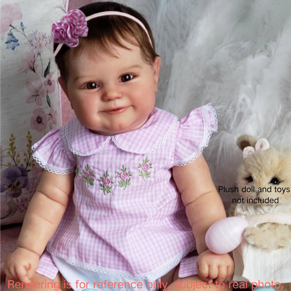 50CM Adorable Reborn Baby Doll Maddie Hand-Detailed Painted with Visible Veins Lifelike 3D Painted Skin Tone Christmas Toy Gift