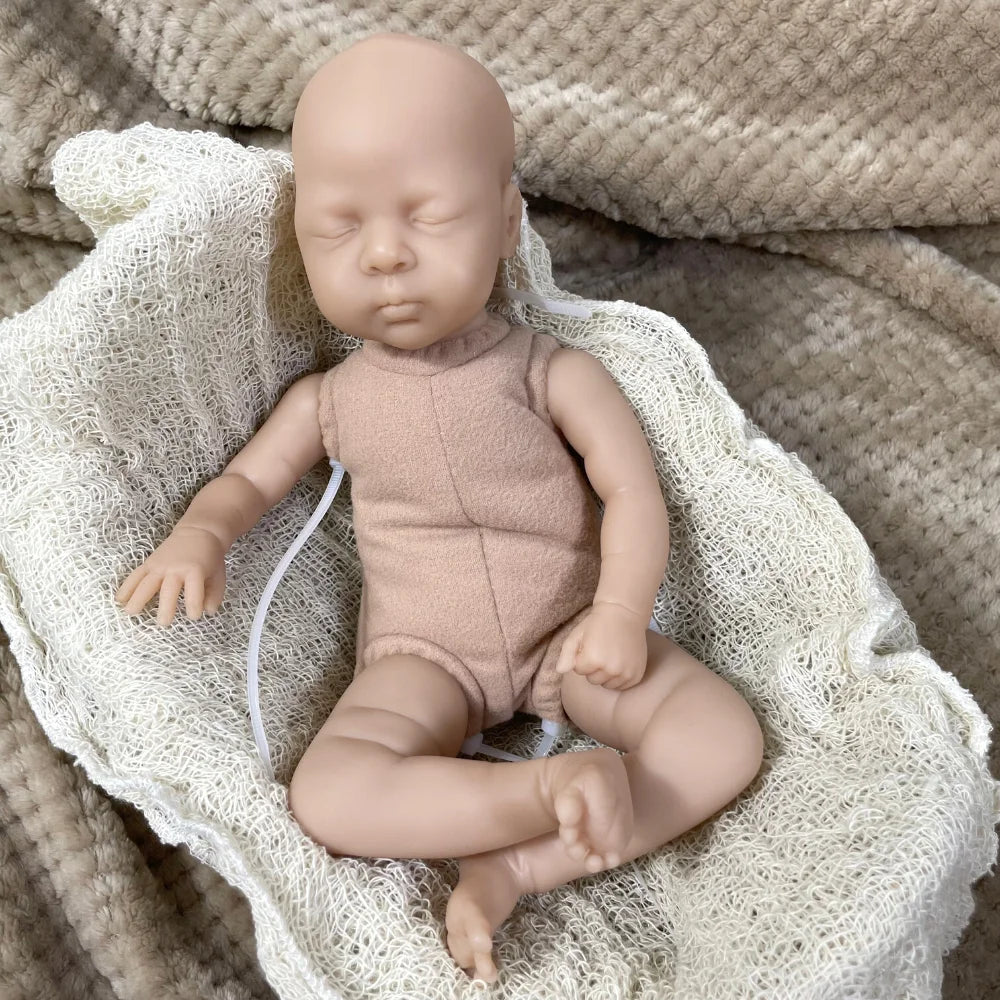 12 Inches Mini Bebe Reborn Kit Luna Reborn Baby Vinyl Doll Kit Unpainted Unassembled Doll Parts DIY Blank Reborn Doll Kit