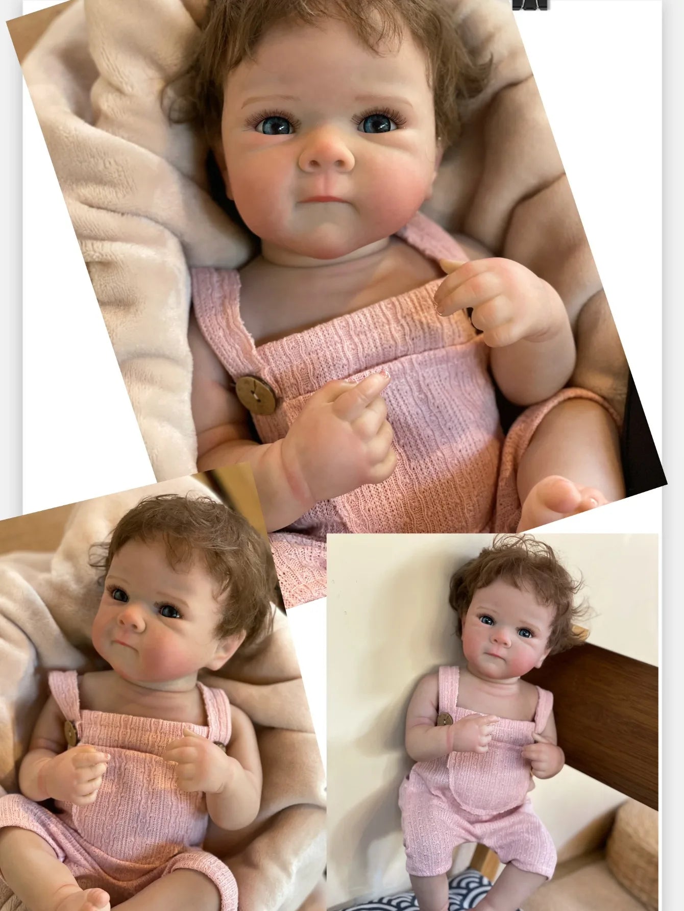 18 Inch Lifelike Bebe Bettie Girl Full Silicone Vinyl 3D Painted Newborn Baby Doll for Children Birthday Gifts