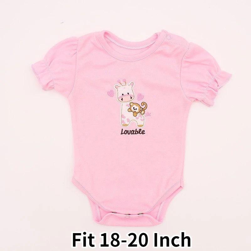 Doll Clothes for 18-22Inch Reborn Doll 45-55Cm Reborn Baby Toddler Doll Retooling Clothes Accessories Cute Dress