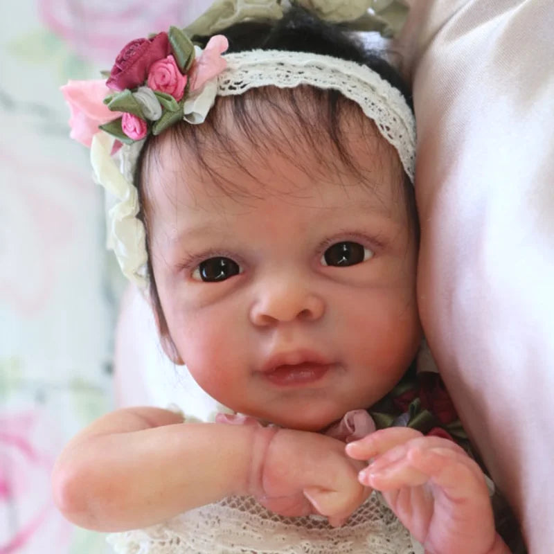 Mini 15 Inch Reborn Vinyl Doll Kit Leighton Rose Unfinished Doll Kit with Full Limbs Bebe Reborn Blank Kit Unpainted Reborn Kit