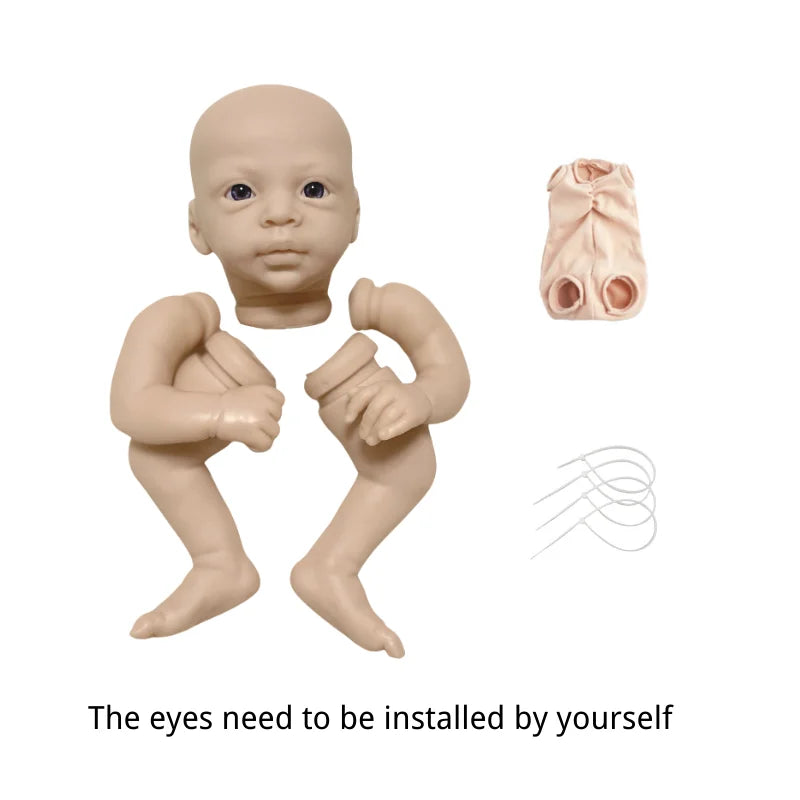 Mini 15 Inch Reborn Vinyl Doll Kit Leighton Rose Unfinished Doll Kit with Full Limbs Bebe Reborn Blank Kit Unpainted Reborn Kit