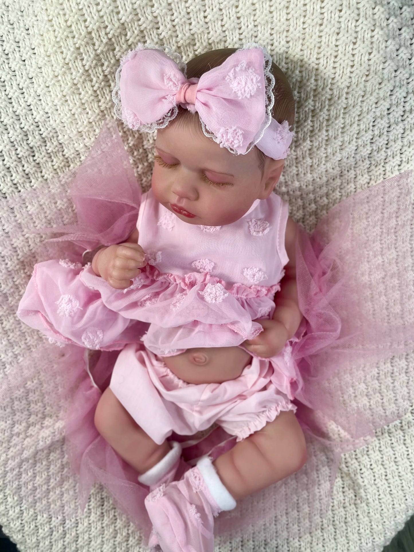 20 Inch Full Body Silicone Vinyl Reborn Loulou Girl Washable Reborn Baby Doll Adorable Reborn Toys Birthday Christmas Gift