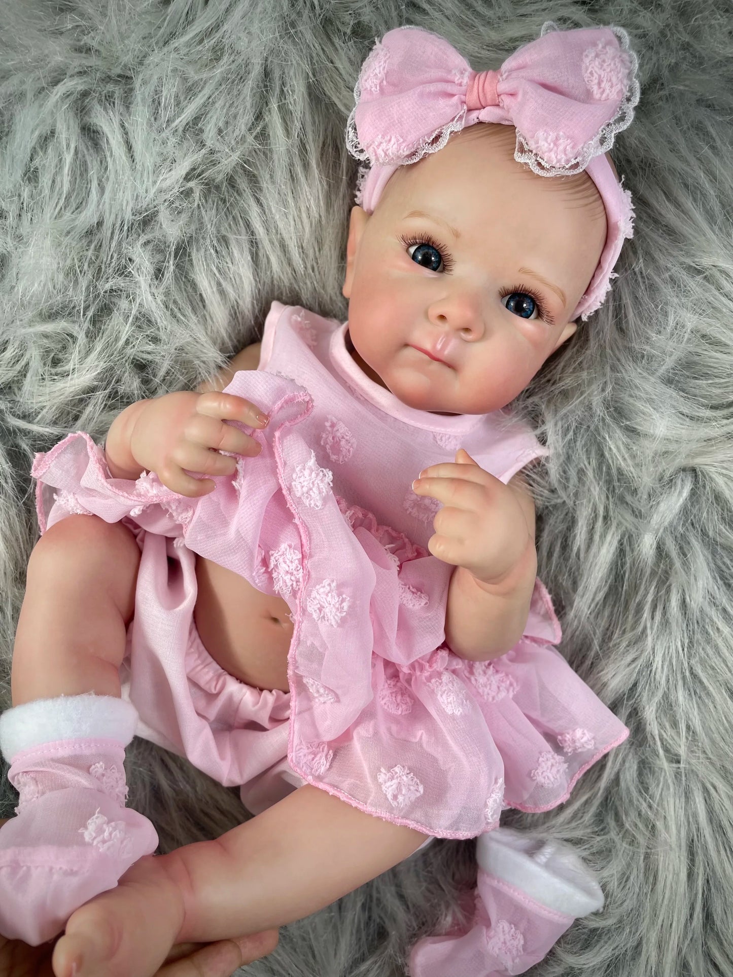 18 Inch Bettie Full Body Vinyl Girl Washable Reborn Baby Doll with Painted Lifelike Hair Bebe Reborn Christmas Toys