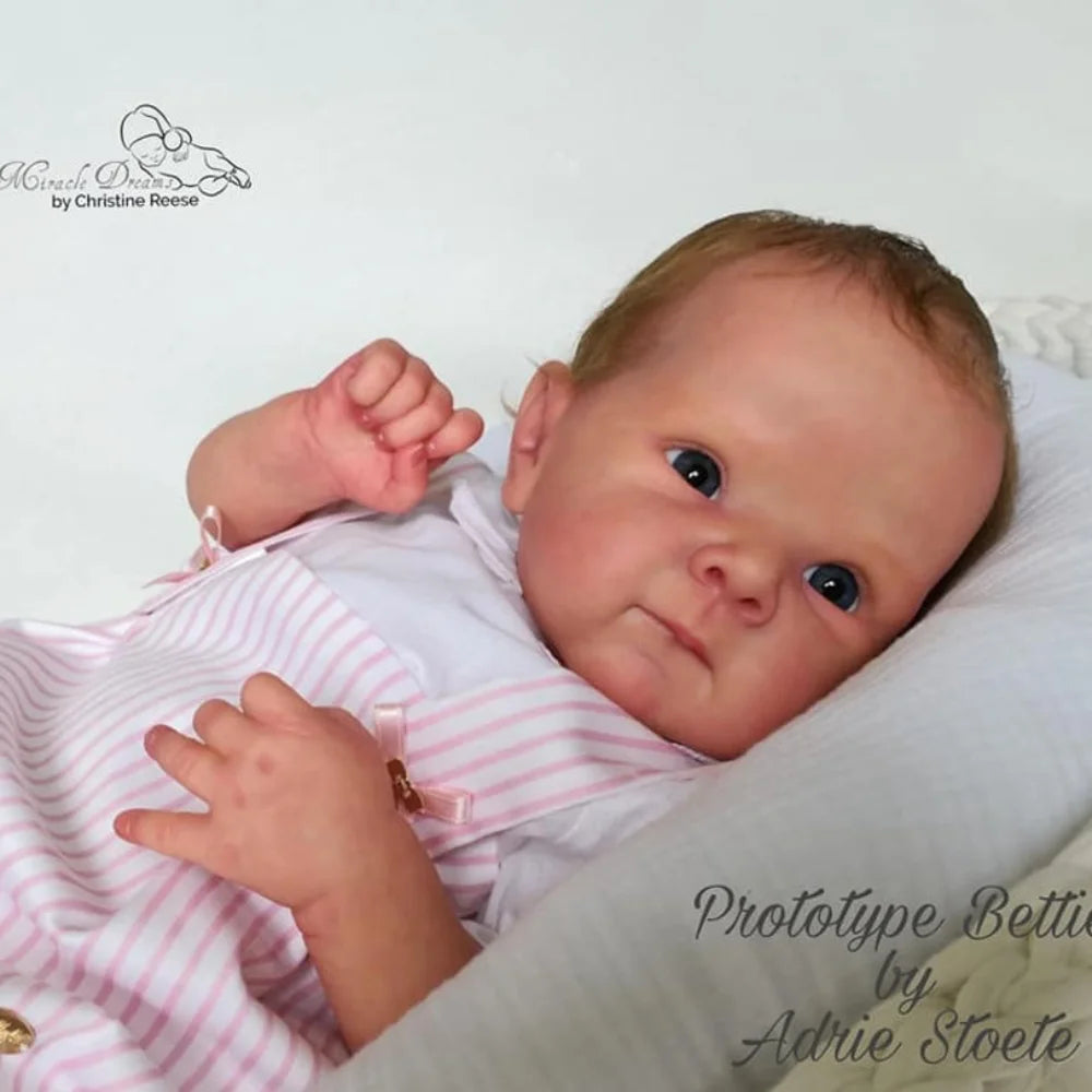 18 inch Reborn Doll Kit – Bettie, Painted Vinyl with Eyelashes, DIY Unassembled