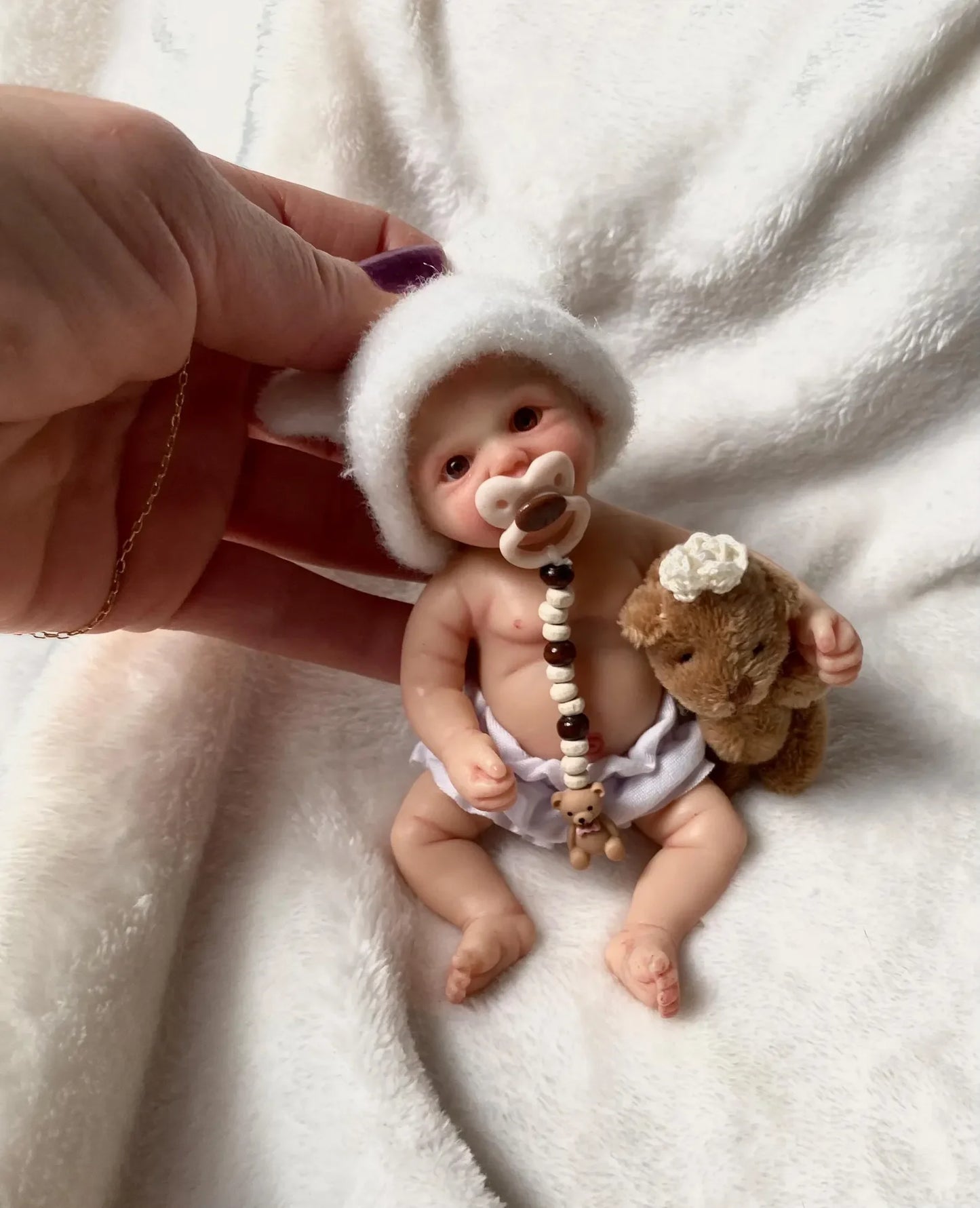 14-15Cm Cuddly Mini Palm Silicone Bebe Reborn Girl & Boy Flexible Soft Touch Can Washable Lifelike Reborn Silicone Doll