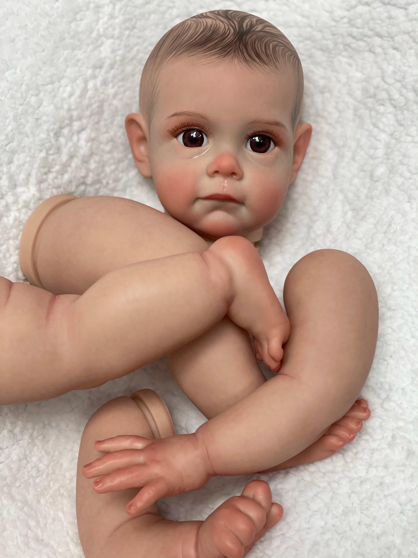 22 Inch Kit Reborn Painted Reborn Kits Maggie Bebe Reborn Doll DIY Painted Lifelike Unfinished Doll