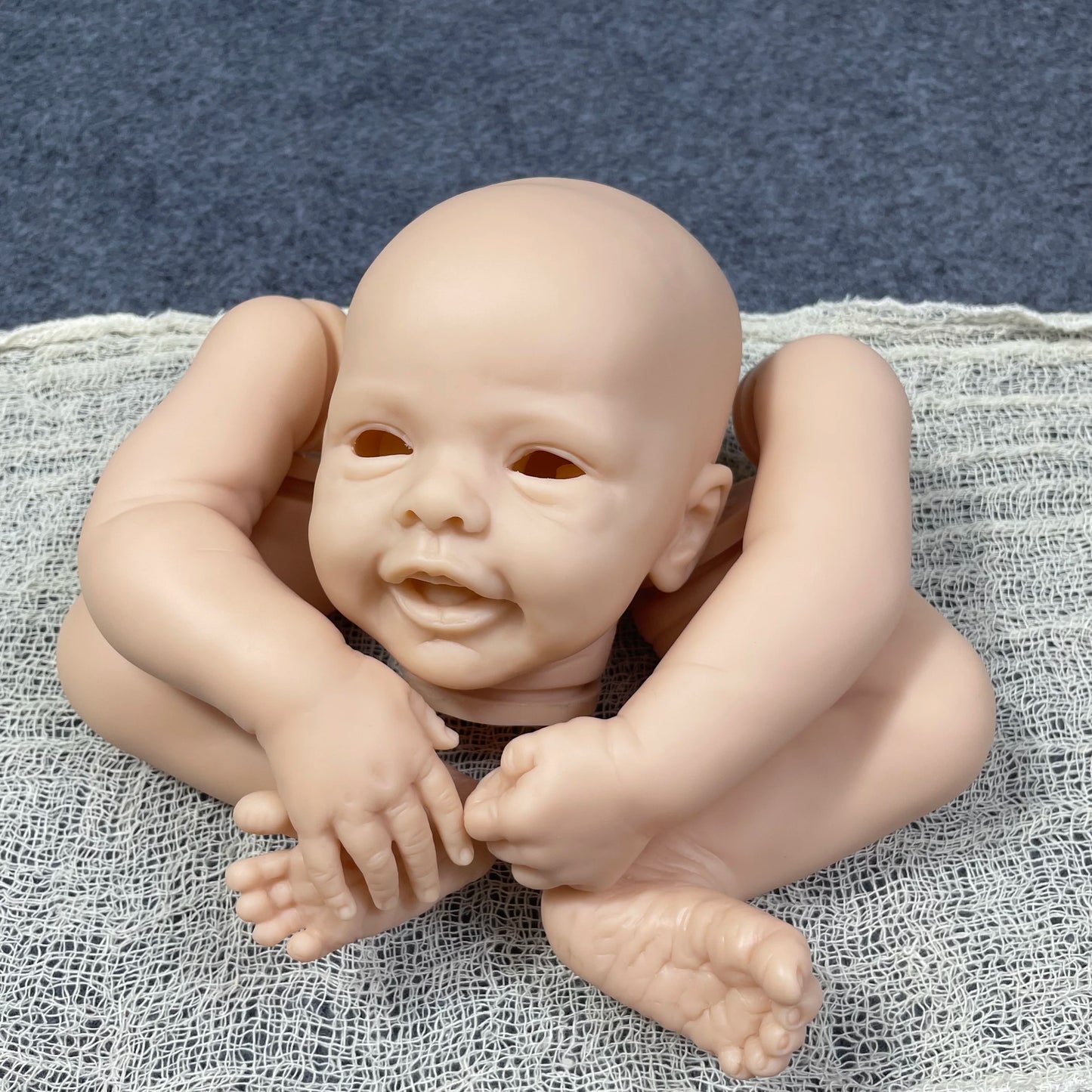 New Arrivals 17 Inch Reborn Kit Blossom with Engraved Name and COA Reborn Baby Vinyl Doll Kit Unpainted Doll Parts DIY Doll Mold