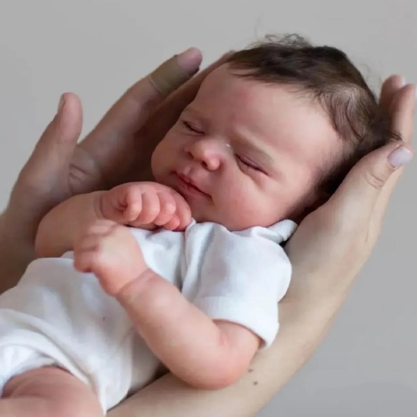 Realistic 48Cm Soft Silicone Asleep Reborn Baby Doll with 3D-Painting Skin, Alive 19Inch Newborn Bebe Cute Birthday Gift