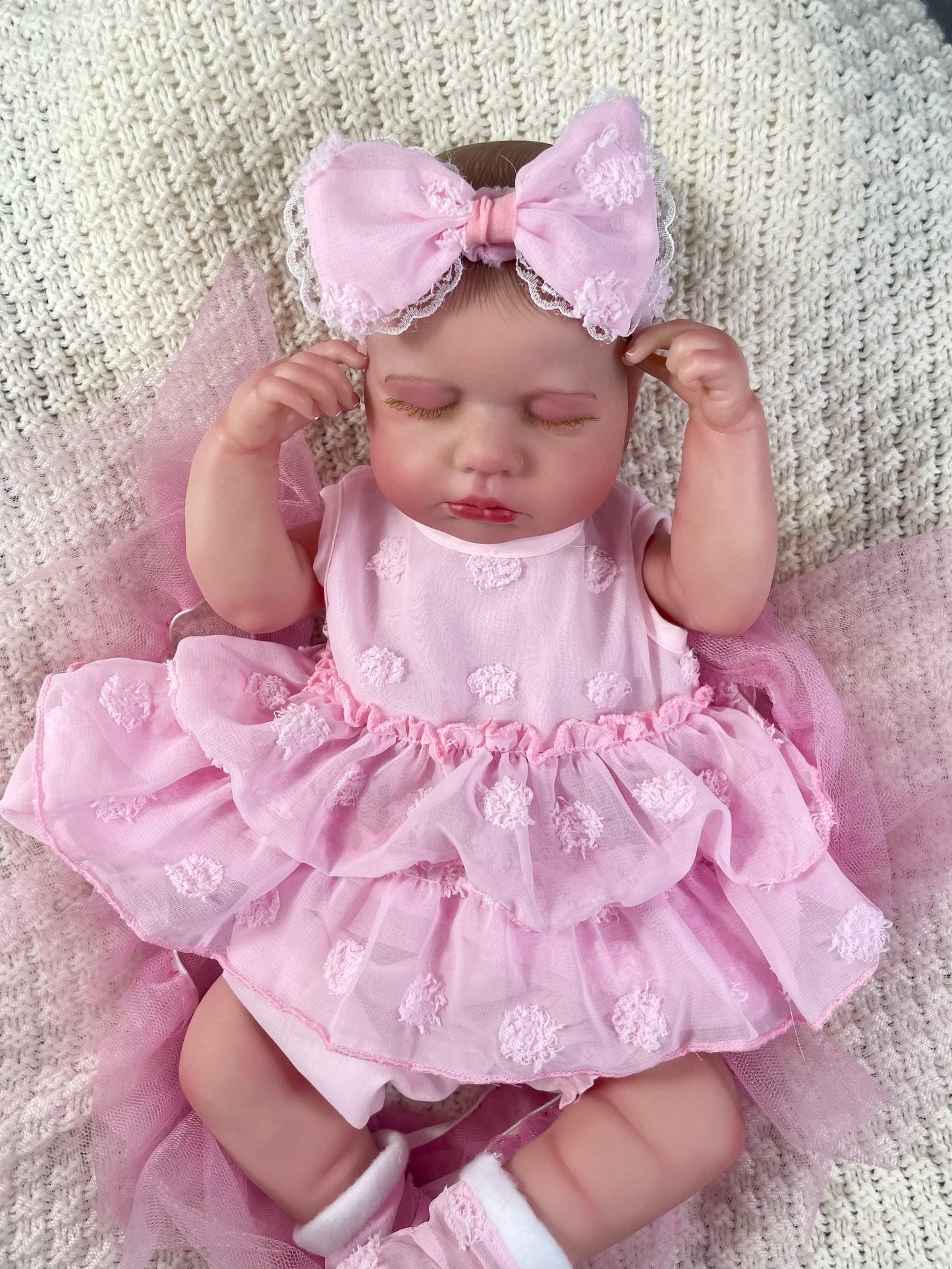 20 Inch Full Body Silicone Vinyl Reborn Loulou Girl Washable Reborn Baby Doll Adorable Reborn Toys Birthday Christmas Gift