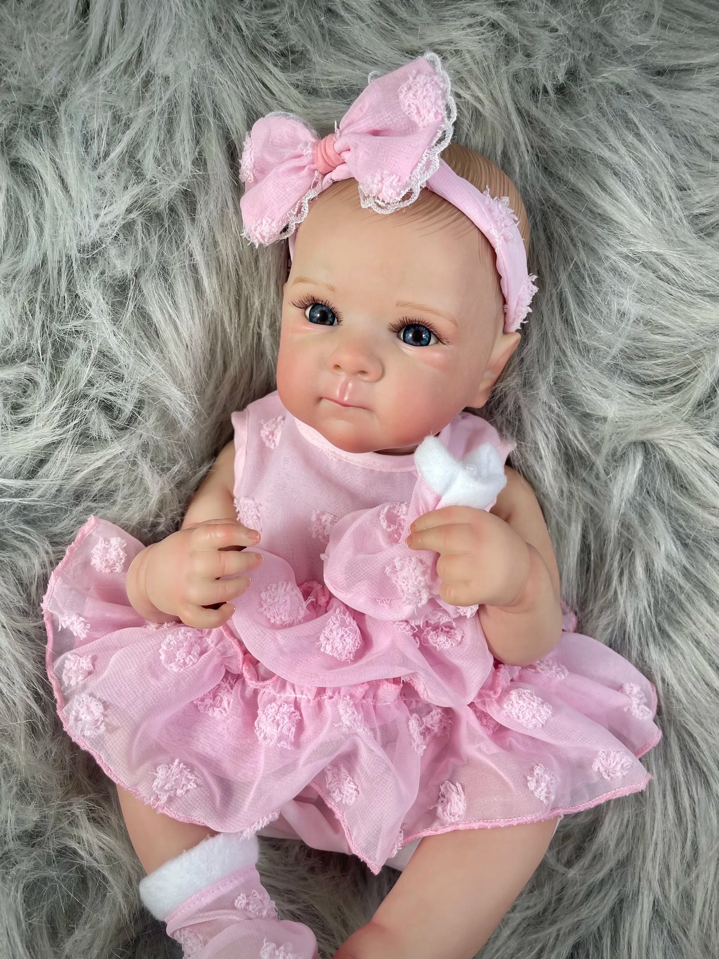 18 Inch Bettie Full Body Vinyl Girl Washable Reborn Baby Doll with Painted Lifelike Hair Bebe Reborn Christmas Toys