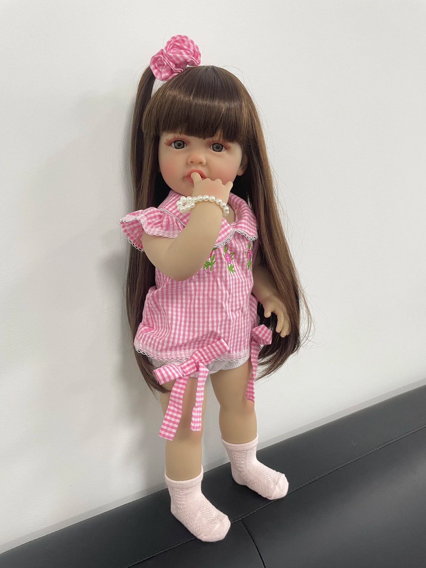 55CM 22Inch Full Silicone Vinyl Reborn Baby Betty Doll Lifelike Girl Cute Princess Toddler Bebe Birthday Christmas Gift