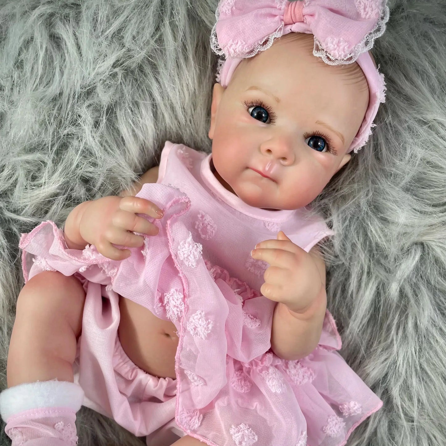 18 Inch Bettie Full Body Vinyl Girl Washable Reborn Baby Doll with Painted Lifelike Hair Bebe Reborn Christmas Toys