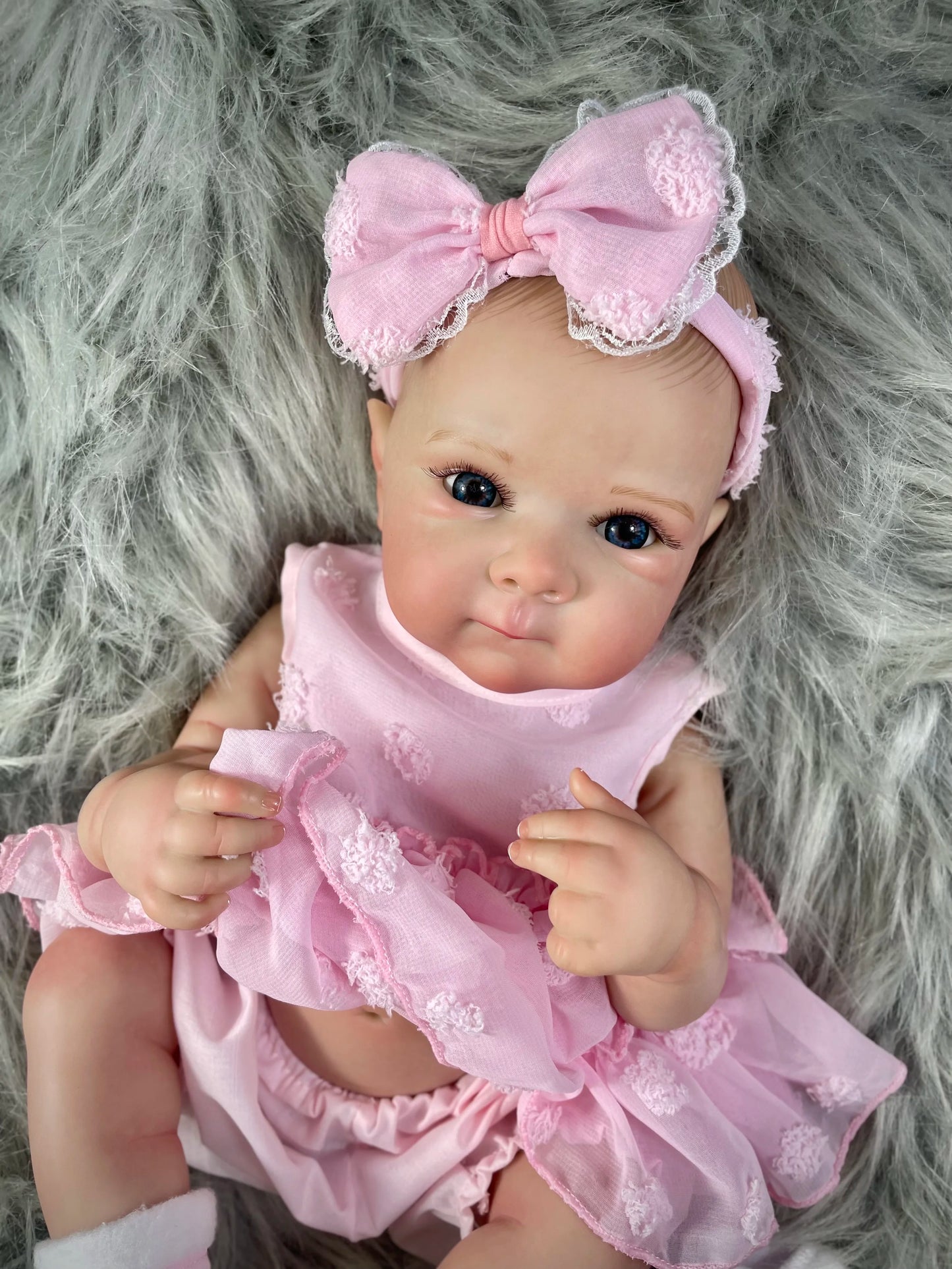 18 Inch Bettie Full Body Vinyl Girl Washable Reborn Baby Doll with Painted Lifelike Hair Bebe Reborn Christmas Toys
