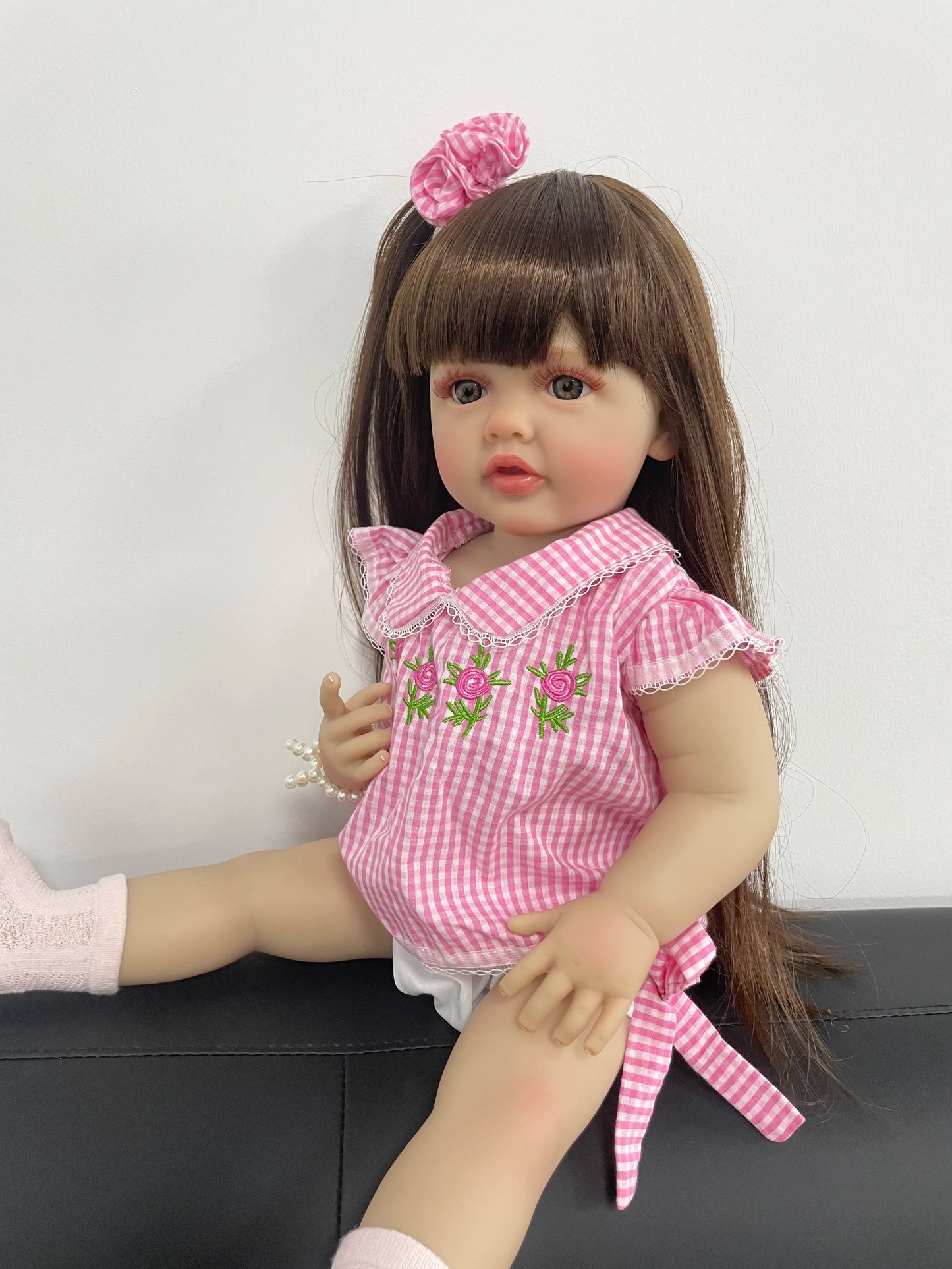55CM 22Inch Full Silicone Vinyl Reborn Baby Betty Doll Lifelike Girl Cute Princess Toddler Bebe Birthday Christmas Gift