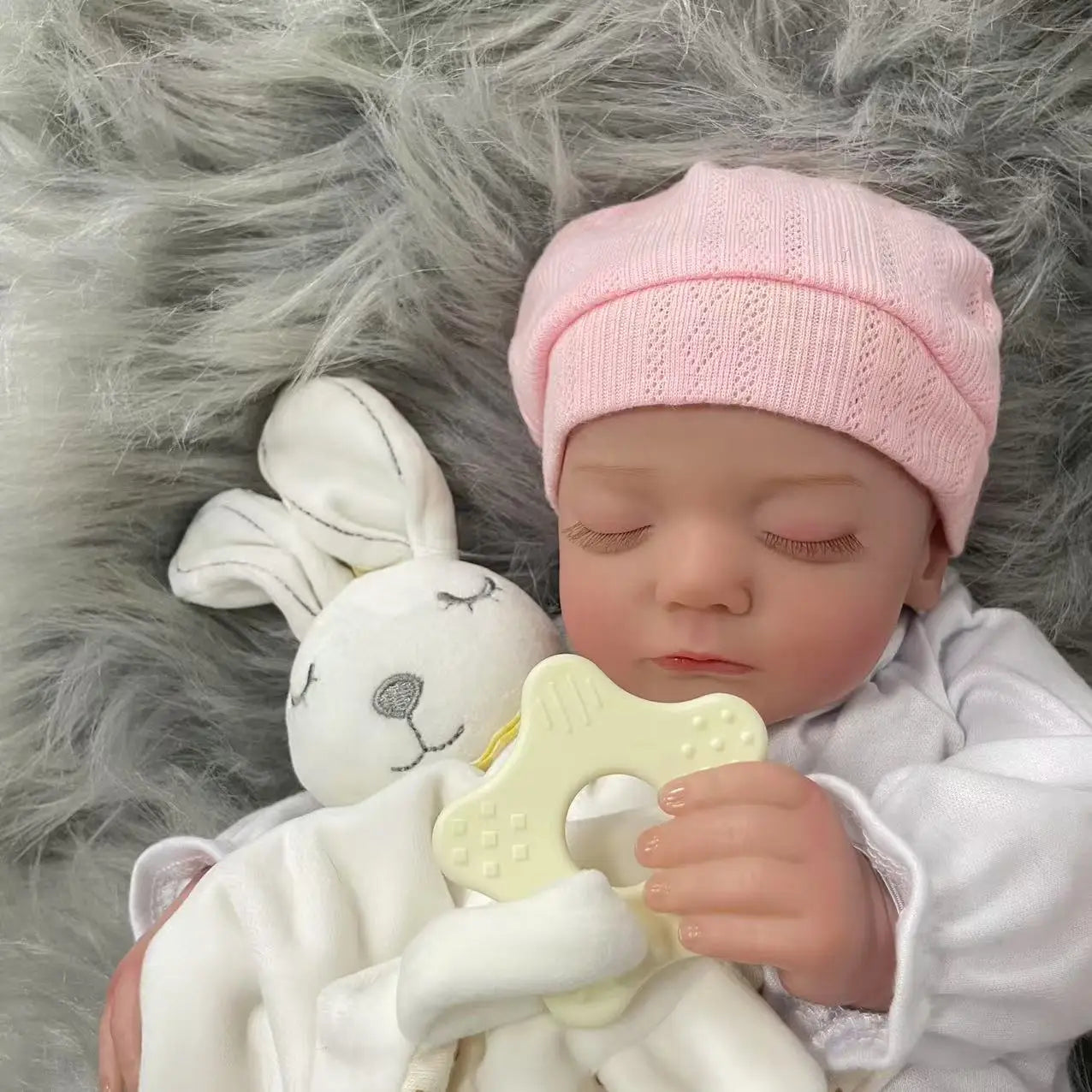 20 Inches Finished Reborn Baby Doll Alessia Lifelike Painted 3D Skin Tone Visible Veins Newborn Toy Christmas Gift for Girls