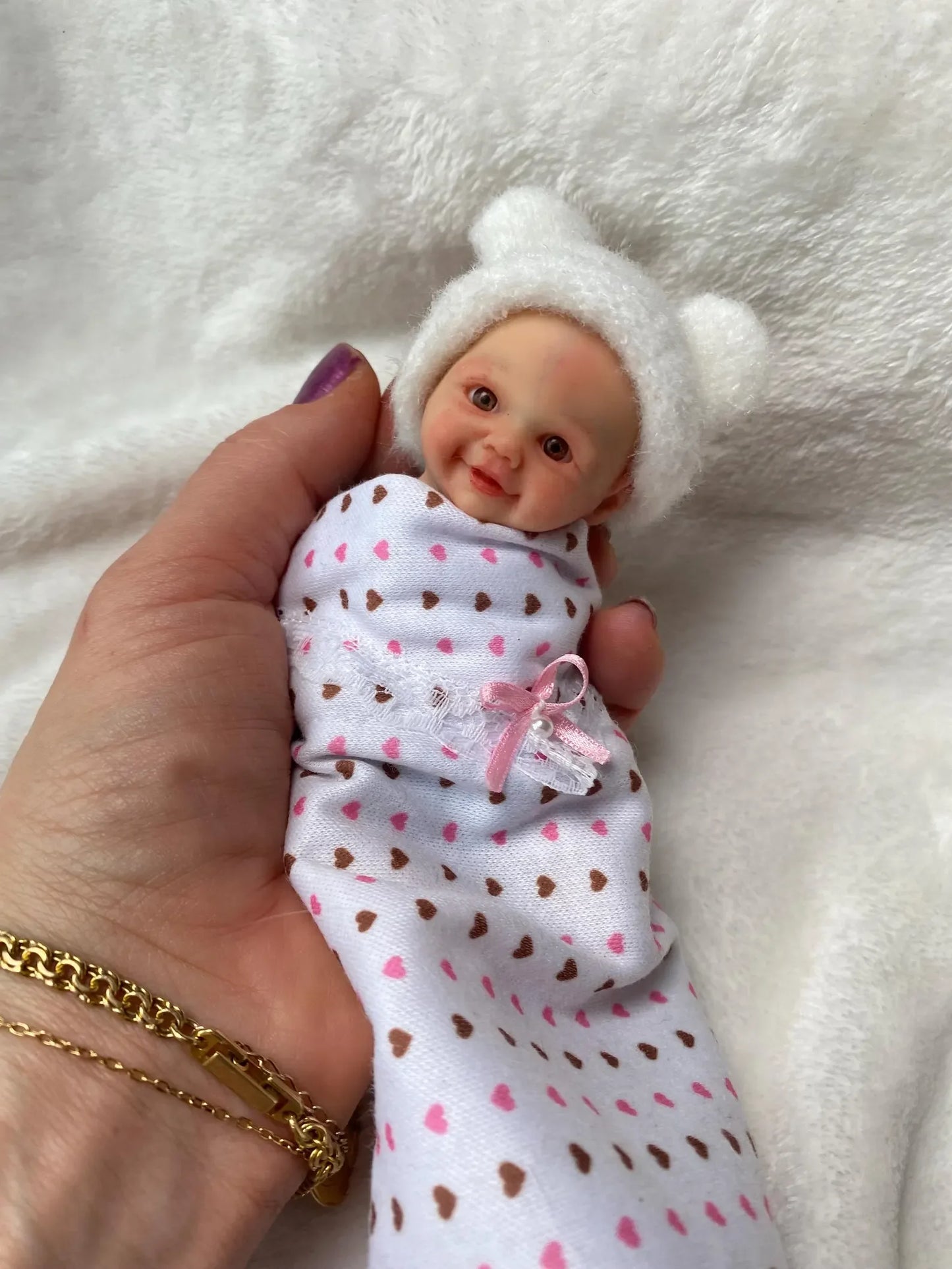 14-15Cm Cuddly Mini Palm Silicone Bebe Reborn Girl & Boy Flexible Soft Touch Can Washable Lifelike Reborn Silicone Doll