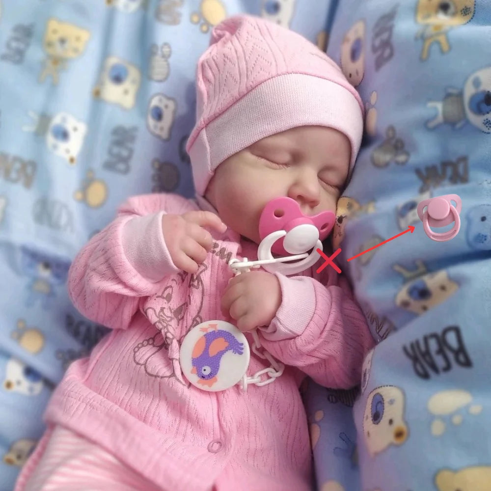 20 Inch Lifelike Painted Reborn Baby Dolls Loulou 3D Skin Lifelike Baby Girl Vinyl Newborn Dolls Toy Figure Christmas Gift