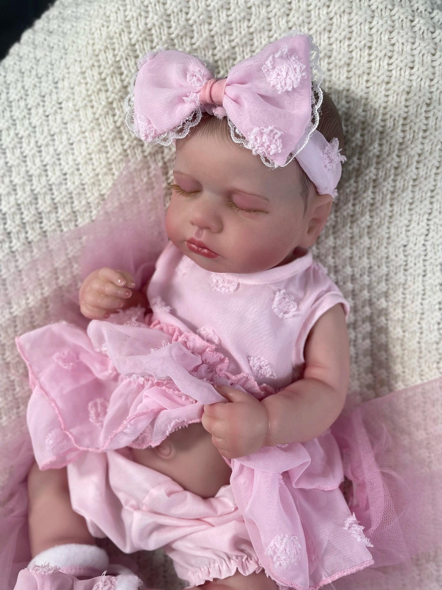 20 Inch Full Body Silicone Vinyl Reborn Loulou Girl Washable Reborn Baby Doll Adorable Reborn Toys Birthday Christmas Gift