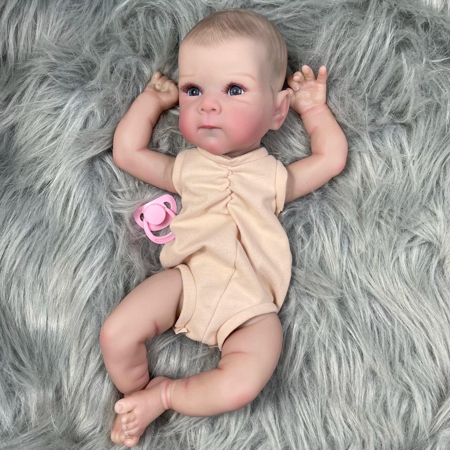18 inch Reborn Doll Kit – Bettie, Painted Vinyl with Eyelashes, DIY Unassembled