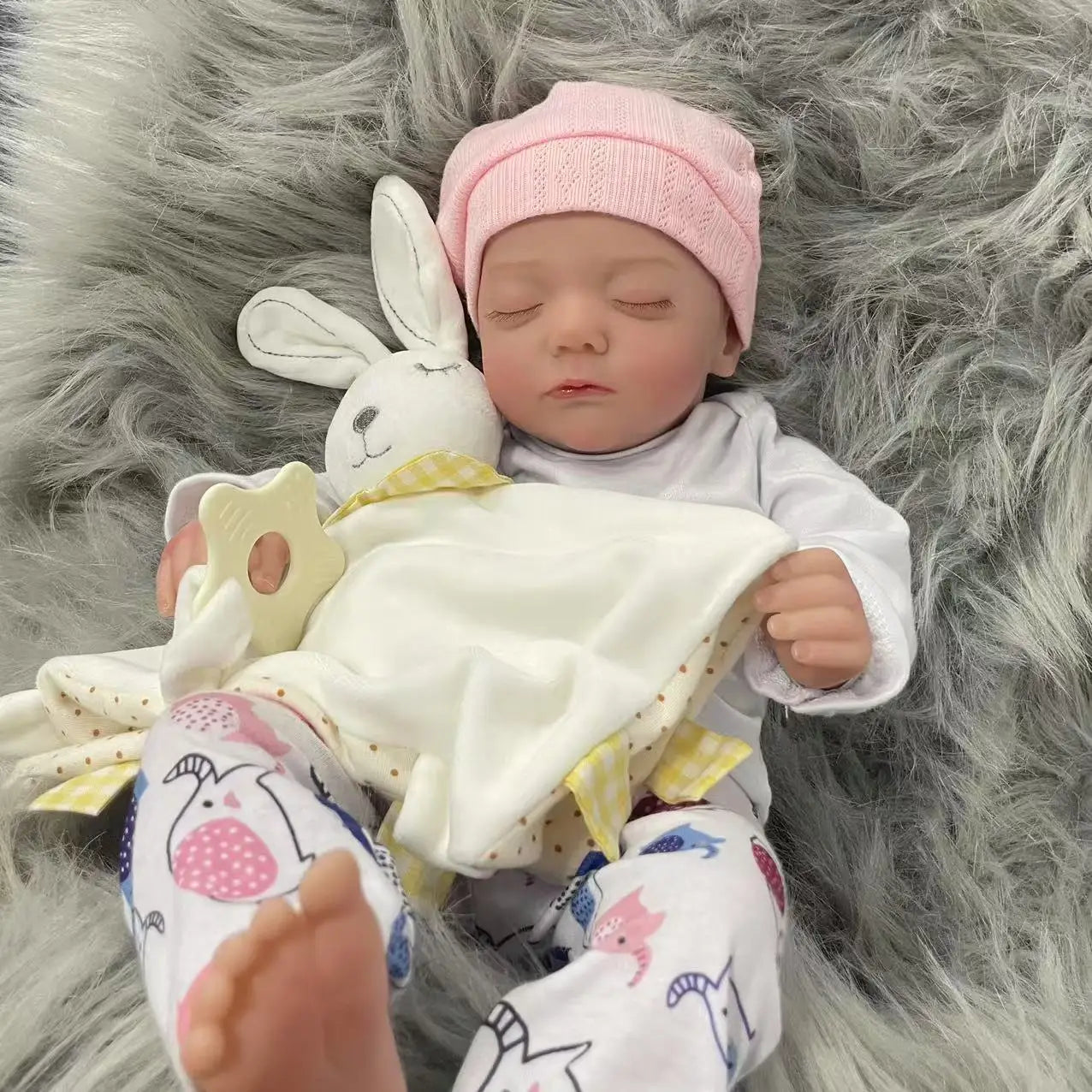 20 Inches Finished Reborn Baby Doll Alessia Lifelike Painted 3D Skin Tone Visible Veins Newborn Toy Christmas Gift for Girls