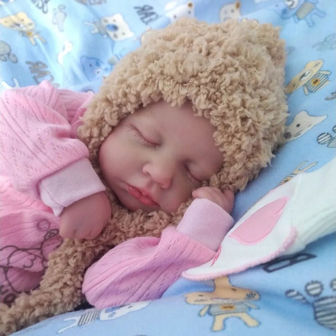 20 Inch Lifelike Painted Reborn Baby Dolls Loulou 3D Skin Lifelike Baby Girl Vinyl Newborn Dolls Toy Figure Christmas Gift