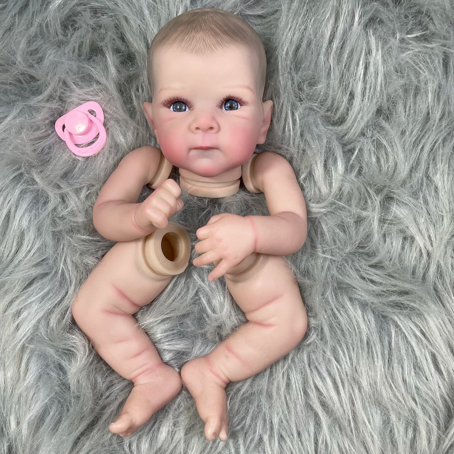 18 inch Reborn Doll Kit – Bettie, Painted Vinyl with Eyelashes, DIY Unassembled