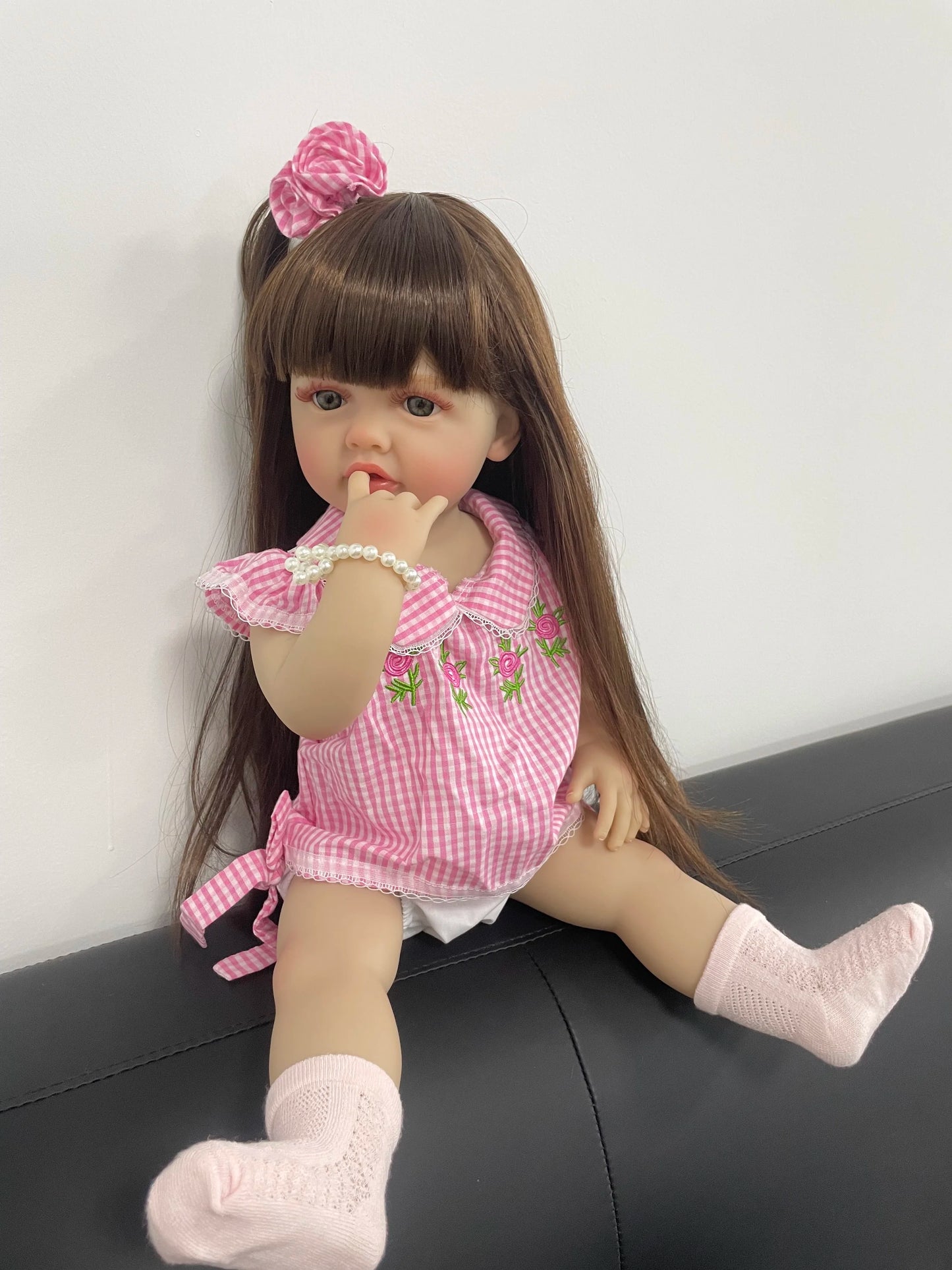 55CM 22Inch Full Silicone Vinyl Reborn Baby Betty Doll Lifelike Girl Cute Princess Toddler Bebe Birthday Christmas Gift