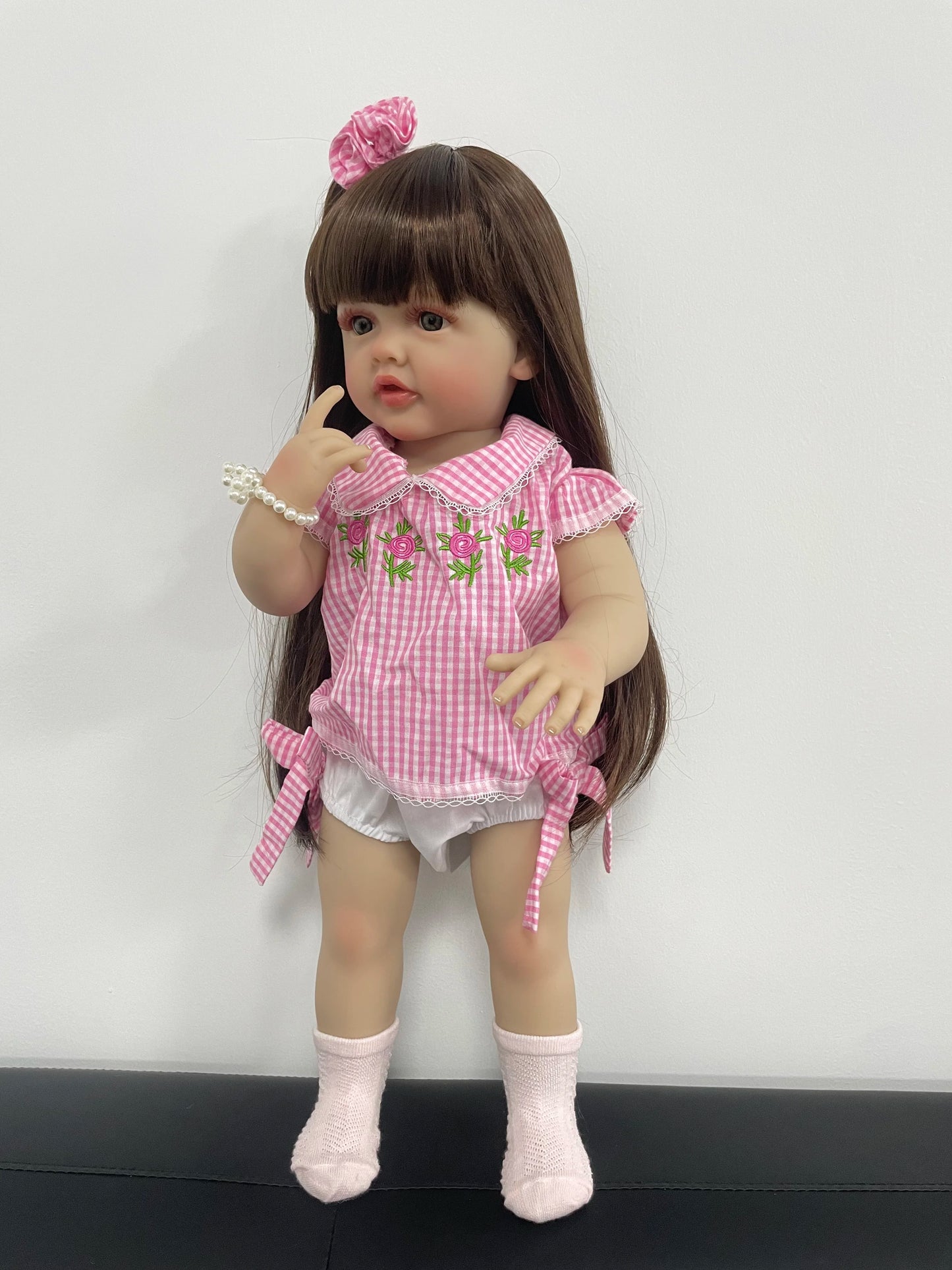 55CM 22Inch Full Silicone Vinyl Reborn Baby Betty Doll Lifelike Girl Cute Princess Toddler Bebe Birthday Christmas Gift
