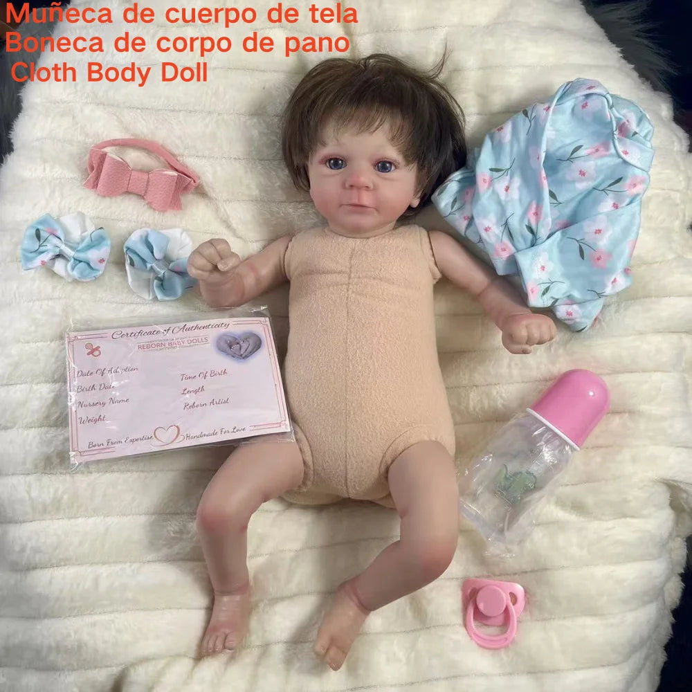 18 Inches Finished Reborn Baby Dolls Felicia Realistic Lifelike Adorable Newborn Girl Best Birthday Christmas Gift Toy
