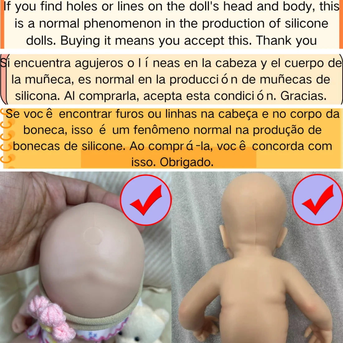 13 inch Mini Solid Silicone Reborn Baby Doll – Tina, Washable Body