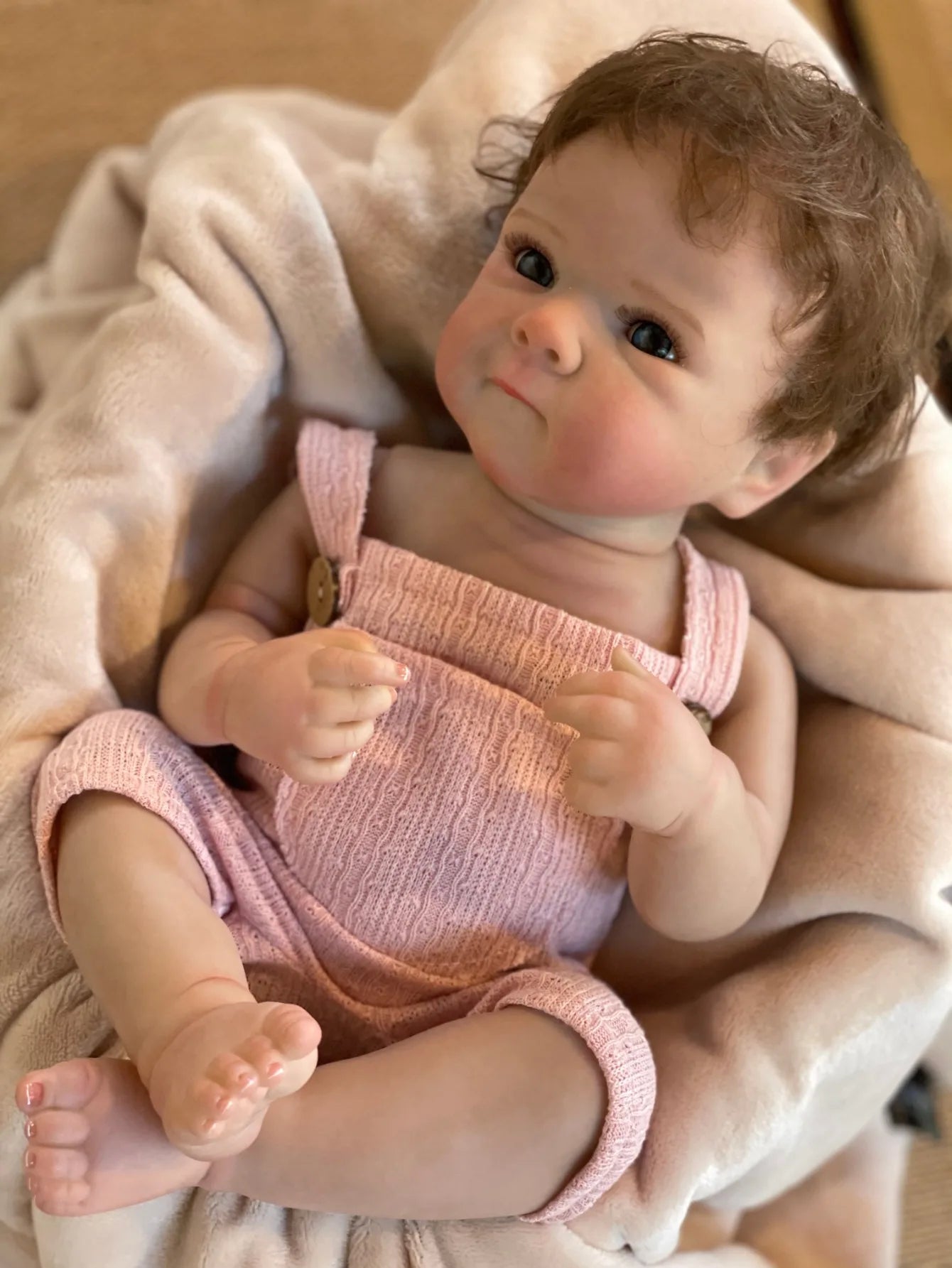 18 Inch Lifelike Bebe Bettie Girl Full Silicone Vinyl 3D Painted Newborn Baby Doll for Children Birthday Gifts