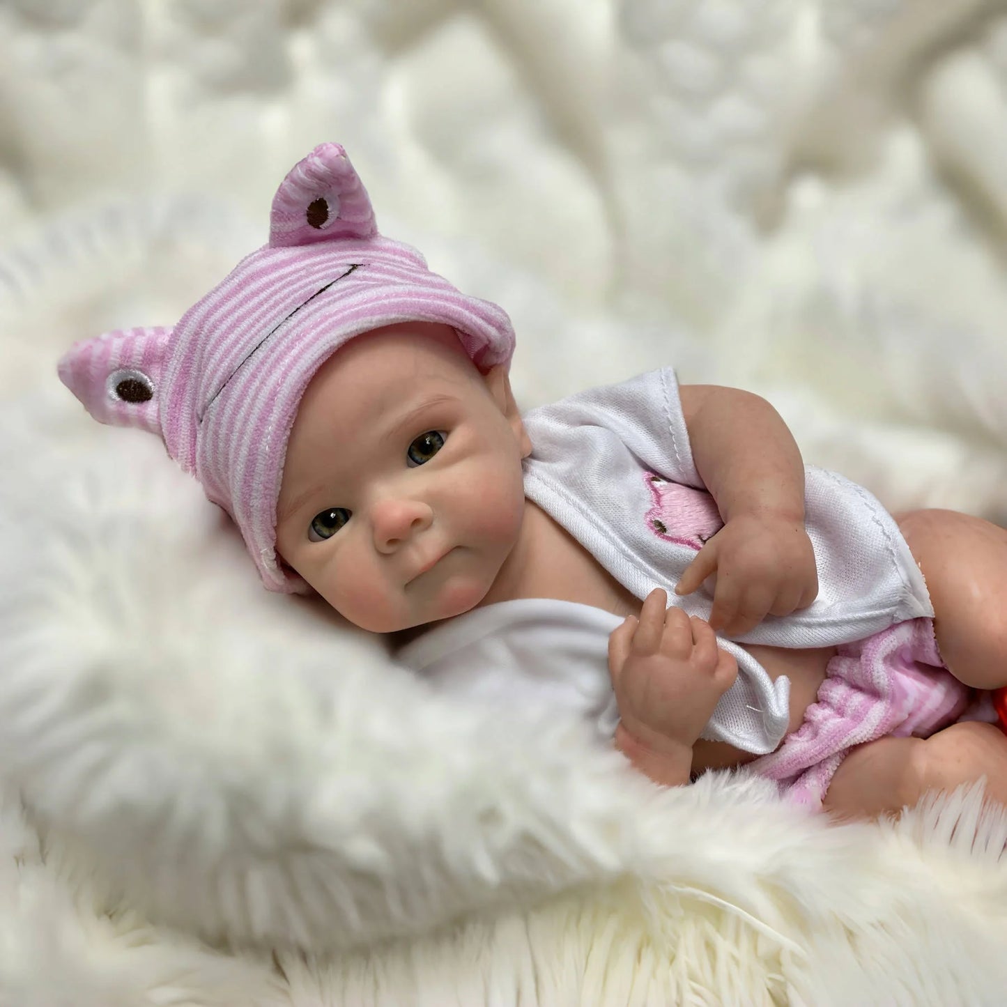 13Inch Waterproof Full Silicone Bettie Bebe Reborn Girl with Painted Skin Newborn Baby Doll Lifelike Muñeca Reborn for Kids Gift