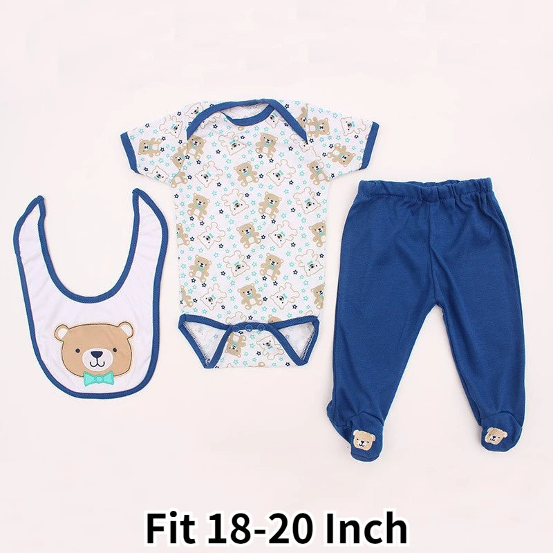 Doll Clothes for 18-22Inch Reborn Doll 45-55Cm Reborn Baby Toddler Doll Retooling Clothes Accessories Cute Dress