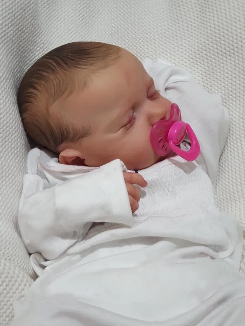 19Inch Finished Reborn Baby Dolls Loulou Already Painted Silicone Vinyl Cloth Surprise Toys Figure for Girls Christmas Gift