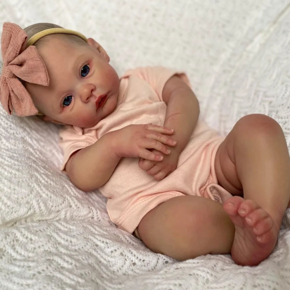 Finished Reborn Doll Meadow Full Silicone Vinyl Newborn Toy for Kids Gifts Boneca Renascida Brinquedo Bebe Para Crianças Menina