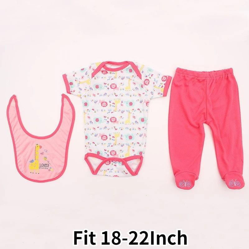 Doll Clothes for 18-22Inch Reborn Doll 45-55Cm Reborn Baby Toddler Doll Retooling Clothes Accessories Cute Dress