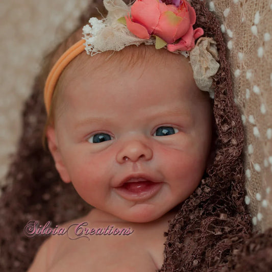 New Arrivals 17 Inch Reborn Kit Blossom with Engraved Name and COA Reborn Baby Vinyl Doll Kit Unpainted Doll Parts DIY Doll Mold