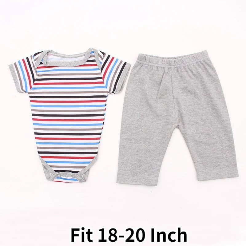 Doll Clothes for 18-22Inch Reborn Doll 45-55Cm Reborn Baby Toddler Doll Retooling Clothes Accessories Cute Dress